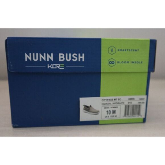 Nunn Bush Kore Men Sz 10M Charcoal/Gray City Pass Moccasin Toe Slip-On Shoes - Picture 11 of 11